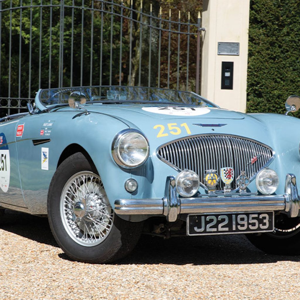 Year: 1953
Price: £64,500

• Mille Miglia Entrant 2022, Eligible
• 28,000 Miles from New!
• UK RHD, Donald Healey Delivered
• Very Early Non-Mettallic Ice Blue