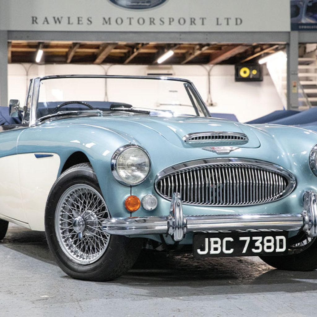 Year: 1966
Price: £64,500

• Navy Interior
• Newly Serviced
• Long RM History
• Healey Ice Blue