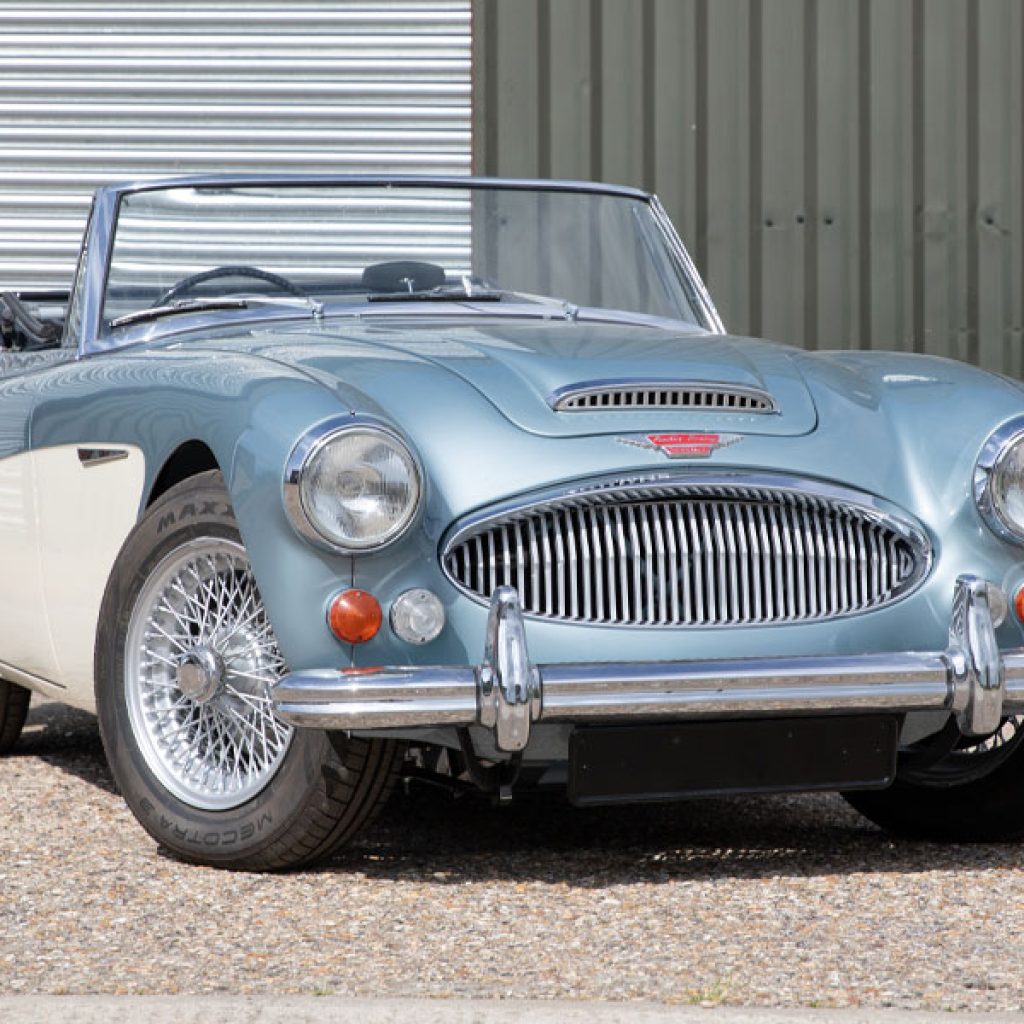 Year: 1967
Price: £69,000
• Healey Blue & Ivory
• Navy Interior
• Body Restoration 2026
• 0 Miles Since