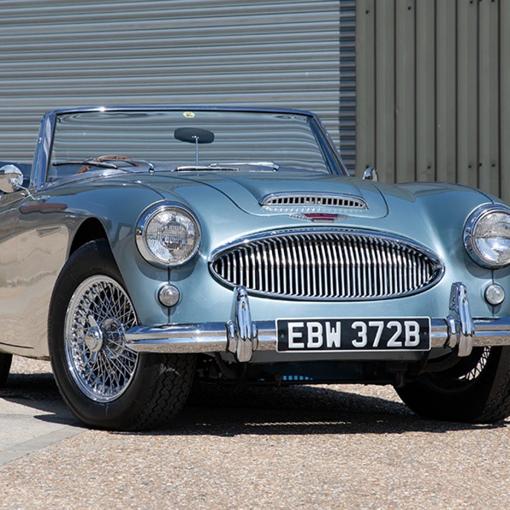 Year: 1964
Price: £60,000
• Rare Phase I
• Healey Blue & Ivory
• Restored 2005/2020
• 15,500 Miles
